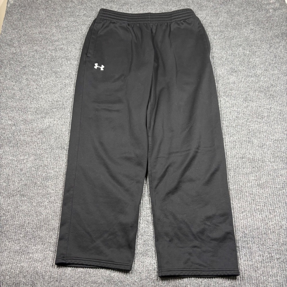 Under Armour Sweatpants Mens XL Black Loose Fit Fleece Lined Athletic Training